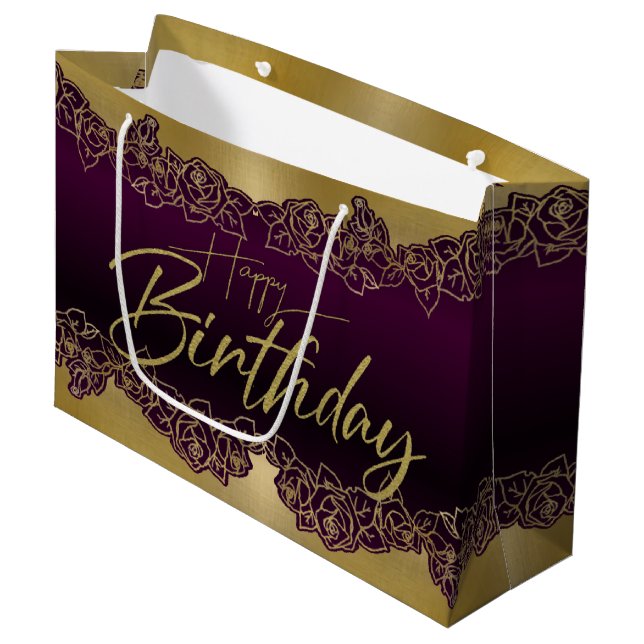 of roses for compliance large gift bag (Front Angled)