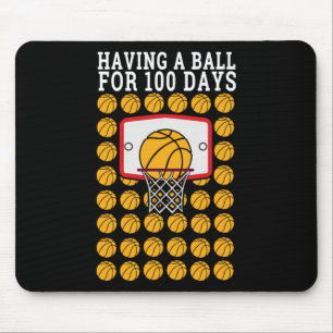 Of School 100th Day 100 Ball Sports Basketball Mouse Mat