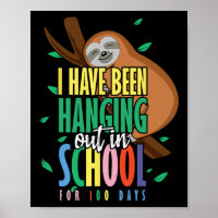 Of School Happy 100th Day 100 Hanging Sloth