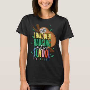 Of School Happy 100th Day 100 Hanging Sloth T-Shirt