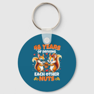 Of Shirt 46th Wedding Anniversary 46 Driving Key Ring