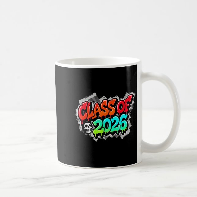 Of Shirt Class Graduation Graffiti Streetwear Drip Coffee Mug (Right)