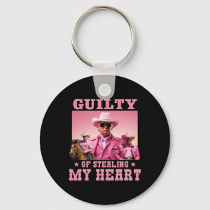 Of Stealing My Heart Trump 2024 Shirt Trump Cowboy Key Ring