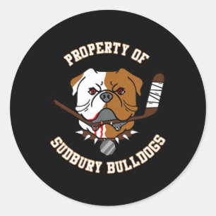Of Sudbury Bulldog  Classic Round Sticker