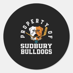Of Sudbury Bulldog Fun 1  Classic Round Sticker