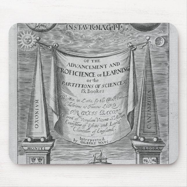 'Of the advancement and proficience of learning' Mouse Mat (Front)