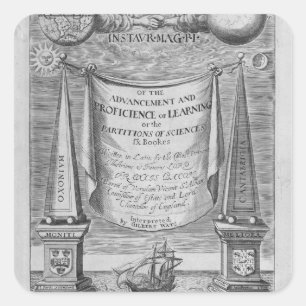 'Of the advancement and proficience of learning' Square Sticker