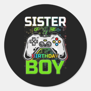 Of The Birthday Boy Funny Gaming Video Game Gifts  Classic Round Sticker