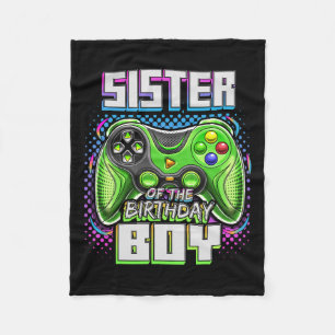 Of The Birthday Boy Matching Family Video Game Par Fleece Blanket