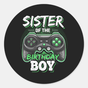Of The Birthday Boy Matching Video Game Birthday 1 Classic Round Sticker