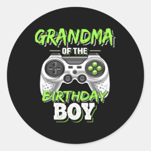 Of The Birthday Boy Matching Video Game Birthday 1 Classic Round Sticker