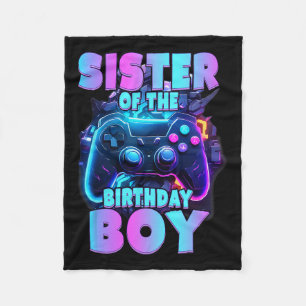Of The Birthday Boy Matching Video Game Birthday 1 Fleece Blanket