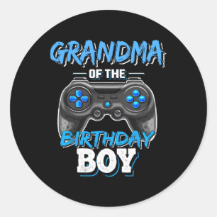 Of The Birthday Boy Matching Video Game Birthday 3 Classic Round Sticker