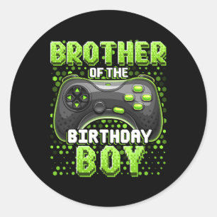Of The Birthday Boy Matching Video Game Birthday 3 Classic Round Sticker