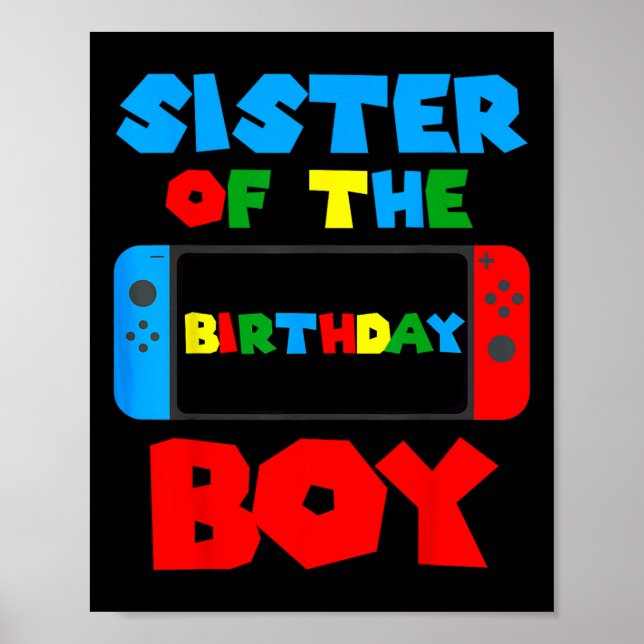 Of The Birthday Boy Matching Video Game Birthday 8 Poster (Front)