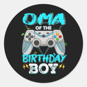 Of The Birthday Boy Matching Video Game Birthday  Classic Round Sticker