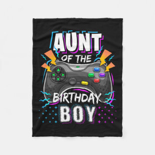 Of The Birthday Boy Matching Video Game Birthday G Fleece Blanket