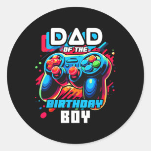 Of The Birthday Boy Matching Video Game Birthday P Classic Round Sticker