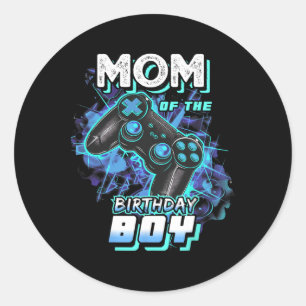 Of The Birthday Boy Matching Video Game Birthday P Classic Round Sticker