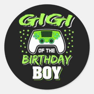Of The Birthday Boy Video Game Decorations Classic Round Sticker