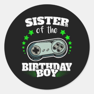 Of The Birthday Boy Video Game Girls Gamer Gift Classic Round Sticker
