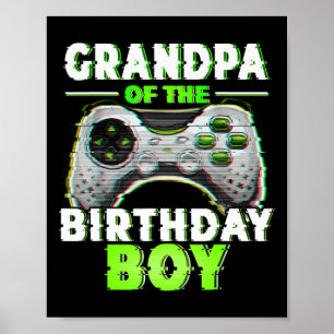 Of The Birthday Boy Video Gamer Matching Family  Poster