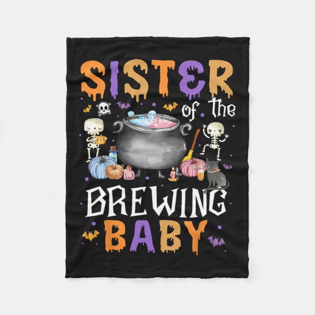 Of The Brewing Baby Funny Halloween Outfit Costume Fleece Blanket (Front)