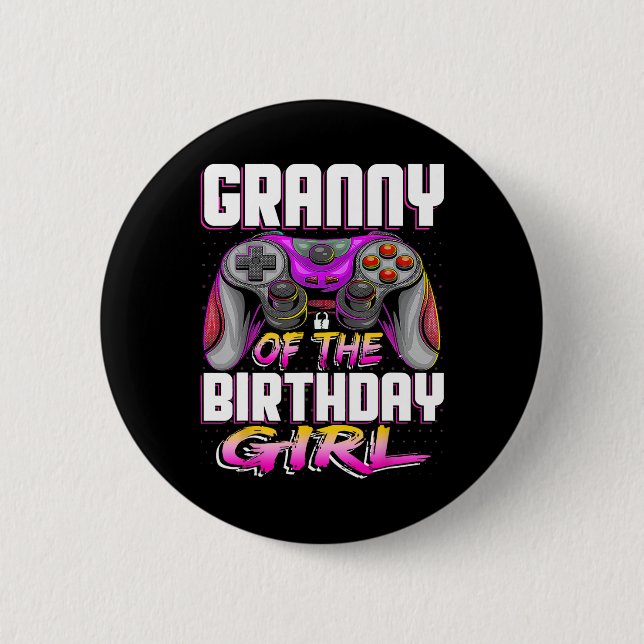 Of The Gamer Girl Matching Video Game Birthday  6 Cm Round Badge (Front)