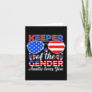 Of The Gender Auntie Loves You 4th Of July  Card