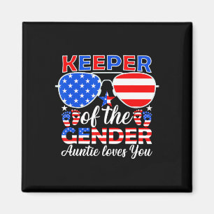 Of The Gender Auntie Loves You 4th Of July Magnet