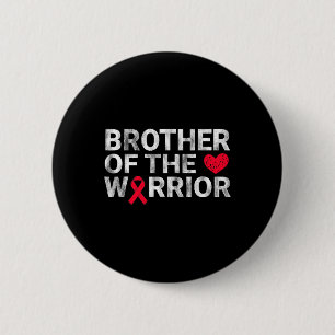 Of The Heart Warrior Heart Disease Awareness  6 Cm Round Badge