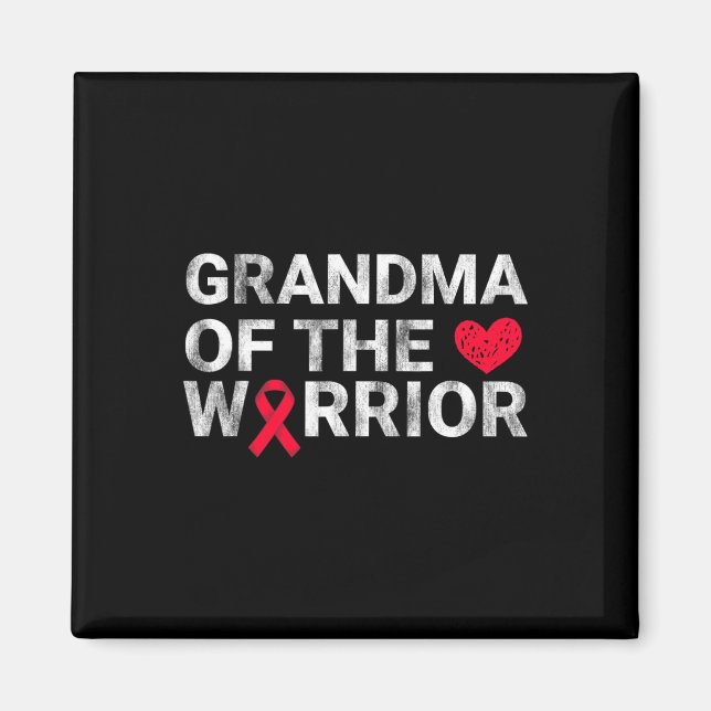 Of The Heart Warrior Heart Disease Awareness  Magnet (Front)