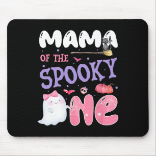 Of The Spooky One 1st Birthday Halloween Pink Ghos Mouse Mat