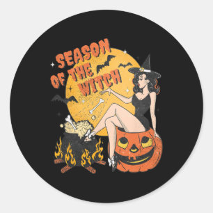 Of The Witch Halloween Samhain 1  Classic Round Sticker