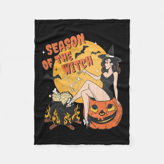 Of The Witch Halloween Samhain 1  Fleece Blanket (Front)