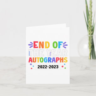 Of The Year Autographs 2023 Teacher Last Day Autog Card