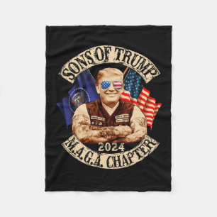 Of Trump Maga Chapter 2024 Funny Fleece Blanket