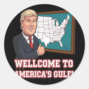Of Wellcome Gulf Of United States Of America Classic Round Sticker