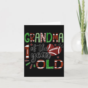 Of Year Grandma 1 Old Football 1st Card