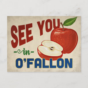 O'Fallon Missouri Apple - Vintage Travel Postcard