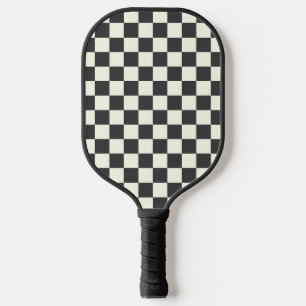 Off Black and Off White Checkerboard Pickleball Paddle