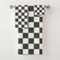 Off Black and Off White Chequerboard