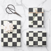Off Black and Off White Chequerboard