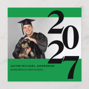 Off Centre Large Numbers - Graduation Announcement