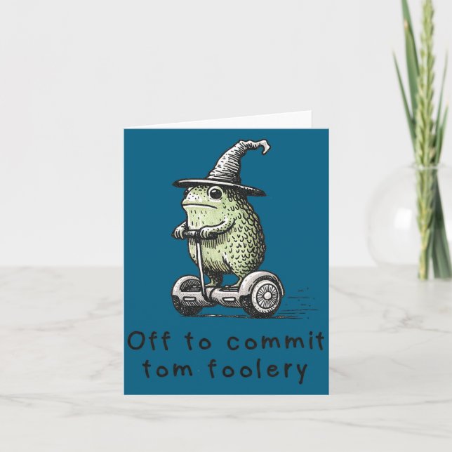 Off Commit Tomfoolery Frog Wizard Card (Front)