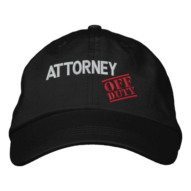 Off Duty Attorney Embroidered Hat (Front)