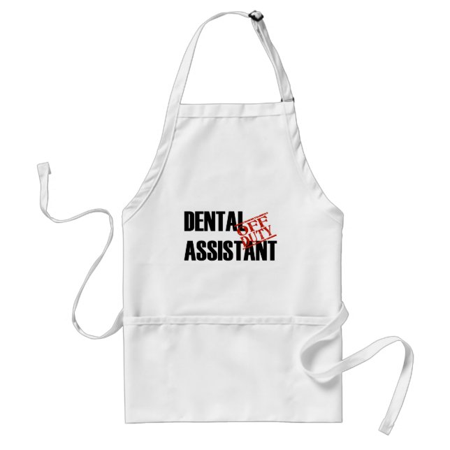 OFF DUTY DENTAL ASSISTANT LIGHT STANDARD APRON (Front)