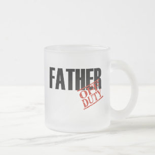 Off Duty Father Frosted Glass Coffee Mug