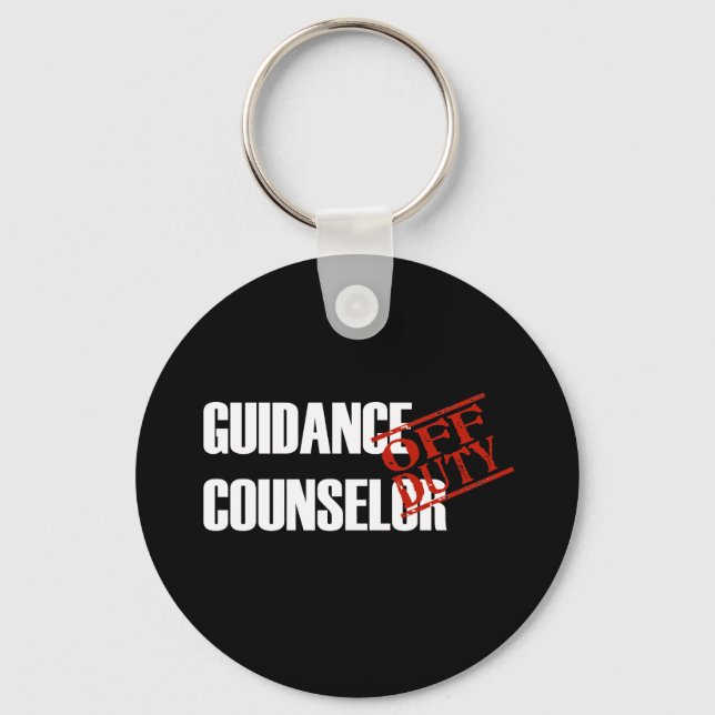 OFF DUTY GUIDANCE COUNSELOR DARK KEY RING (Front)