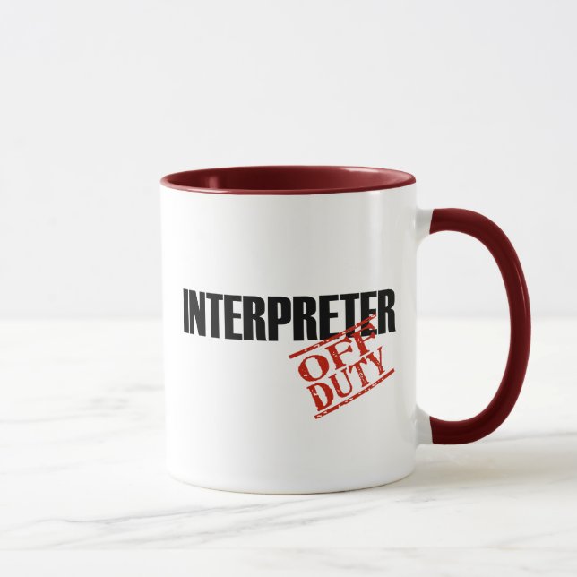 OFF DUTY INTERPRETER MUG (Right)